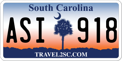 SC license plate ASI918