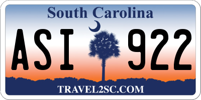 SC license plate ASI922