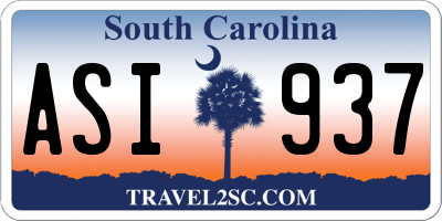 SC license plate ASI937