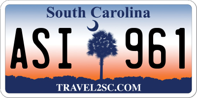 SC license plate ASI961