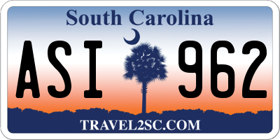 SC license plate ASI962