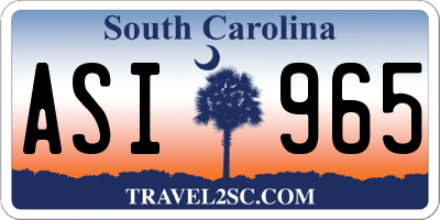 SC license plate ASI965