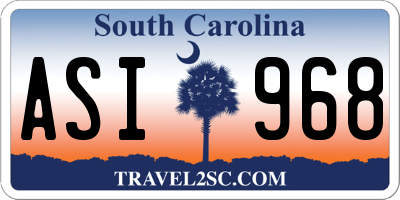 SC license plate ASI968