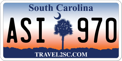 SC license plate ASI970