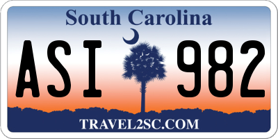 SC license plate ASI982