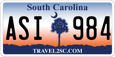SC license plate ASI984