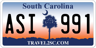 SC license plate ASI991