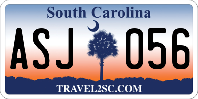 SC license plate ASJ056