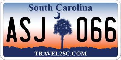 SC license plate ASJ066