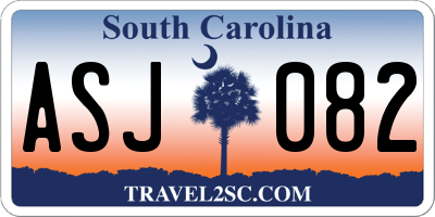 SC license plate ASJ082