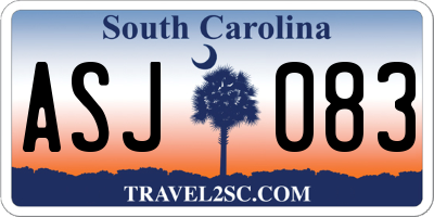 SC license plate ASJ083