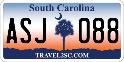 SC license plate ASJ088
