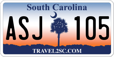 SC license plate ASJ105