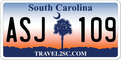 SC license plate ASJ109