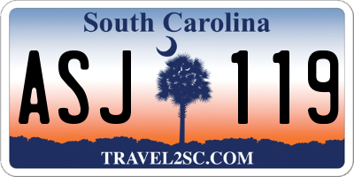 SC license plate ASJ119