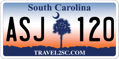 SC license plate ASJ120