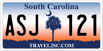 SC license plate ASJ121