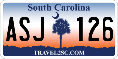 SC license plate ASJ126