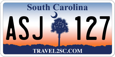 SC license plate ASJ127