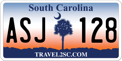 SC license plate ASJ128