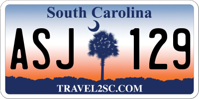SC license plate ASJ129