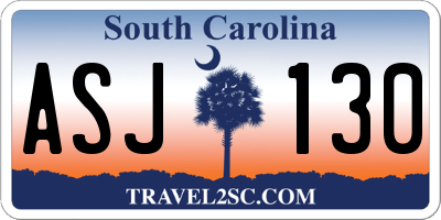 SC license plate ASJ130