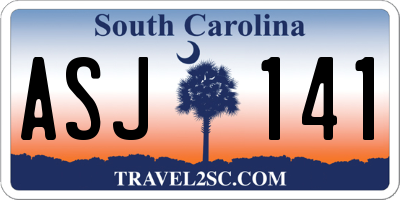 SC license plate ASJ141