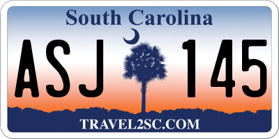 SC license plate ASJ145