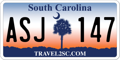 SC license plate ASJ147