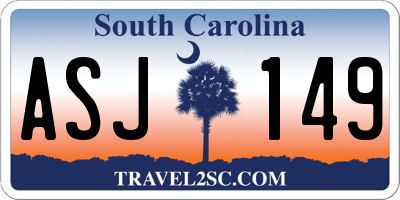 SC license plate ASJ149