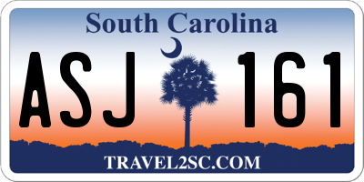 SC license plate ASJ161
