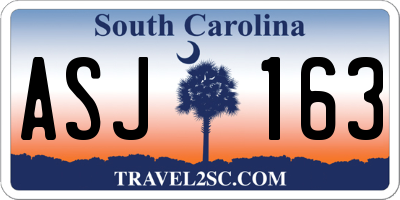 SC license plate ASJ163