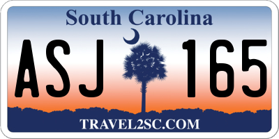 SC license plate ASJ165