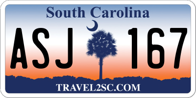 SC license plate ASJ167