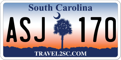 SC license plate ASJ170