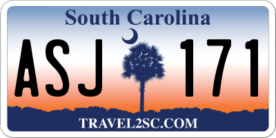 SC license plate ASJ171
