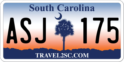 SC license plate ASJ175