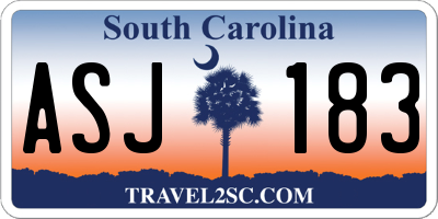 SC license plate ASJ183