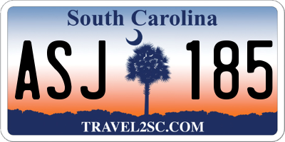 SC license plate ASJ185