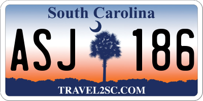 SC license plate ASJ186