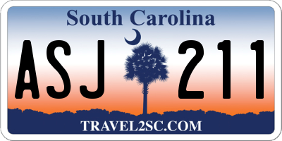 SC license plate ASJ211