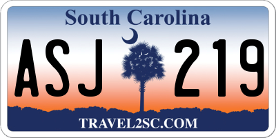 SC license plate ASJ219