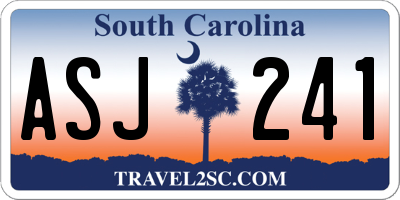 SC license plate ASJ241