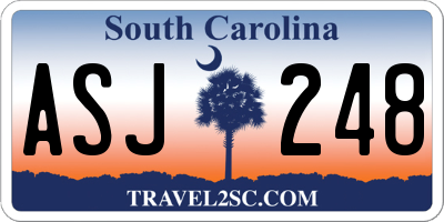 SC license plate ASJ248