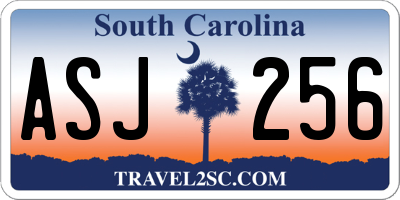 SC license plate ASJ256
