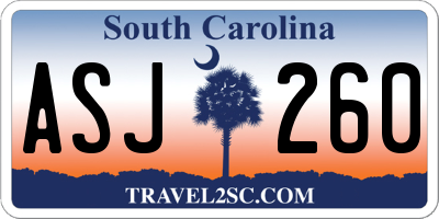 SC license plate ASJ260