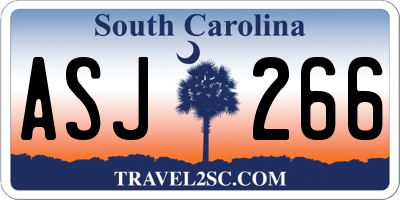 SC license plate ASJ266