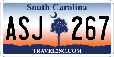 SC license plate ASJ267