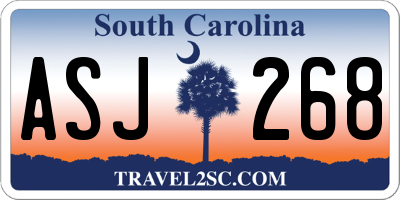 SC license plate ASJ268