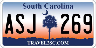SC license plate ASJ269
